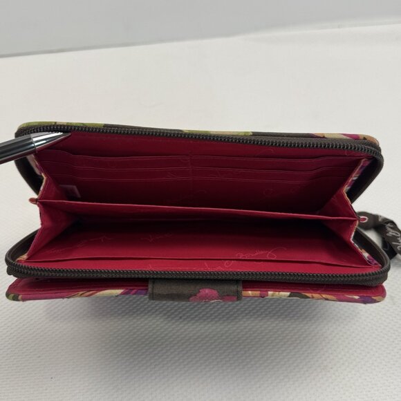 Vera Bradley English Rose Quilted Shoulder Bag Purse Wallet Set Floral Retired - Picture 9 of 16